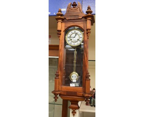 South African mahogany 8-day wall clock