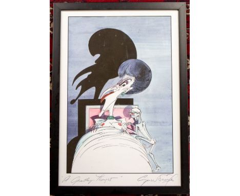 Gerald Scarfe (b.1936)A Ghostly Though (Edwina Currie & John Major) lithograph, 47.5 x 32cmsigned in pencil on mount, with Ce