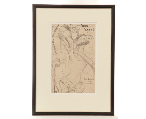 HENRI DE TOULOUSE-LAUTREC (FRENCH 1864 - 1901), EROS VANNÉ lithograph on wove paper, c.1894, the first song sheet edition wit