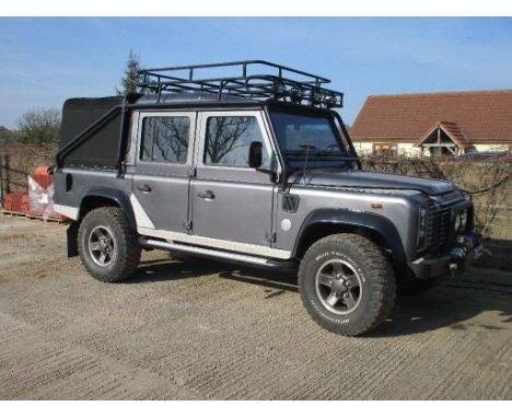 **Revised estimate** A 2001 Land Rover Defender 110 double cab Tomb Raider Limited Edition, registration number Y592 JHC, gre