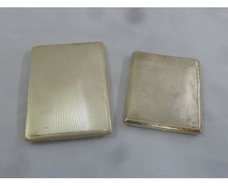 Two hallmarked engine turned silver cigarette cases