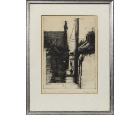 SCOTTISH SCHOOL, STROMNESS II etching on paper, indistinctly signed, titled and dated 1979, numbered artist's proof image siz
