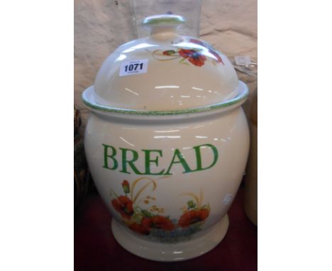 A large Kernewek, Cornwall ceramic bread crock