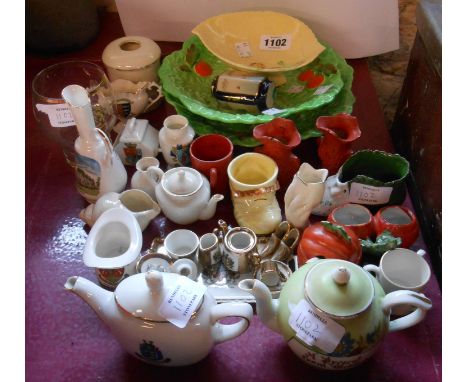 A quantity of ceramic items including Carltonware, crested china, Satsuma, etc.