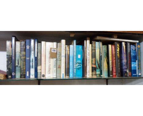 A collection of mainly 4to. format maritime interest hard back books including Two And A Half Ton Dream by Ray Whitaker and T