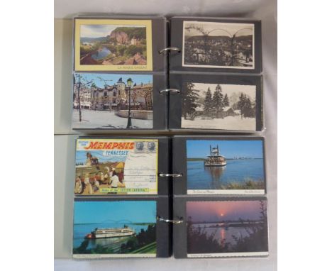 Two Collecta ring bound albums containing a collection of 20th Century postcards