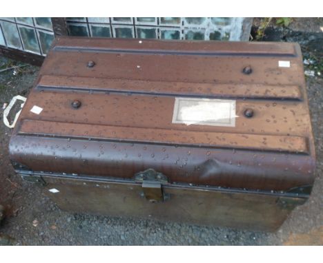 An old tin trunk