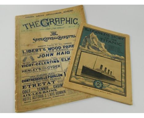 Two items of Titanic related ephemera, a copy of The Lloyd's Weekly News titled The Deathless Story of The Titanic with narra