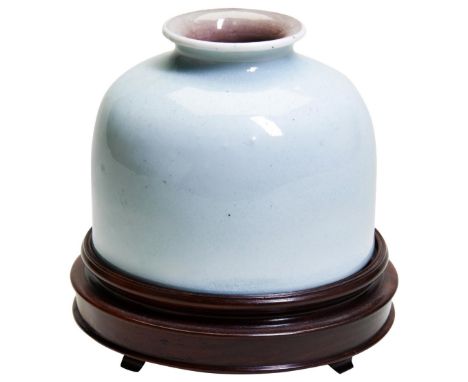 CELADON-GLAZED BEEHIVE WATERPOT&nbsp; KANGXI MARK, 20TH CENTURY the exterior covered in a pale-green glaze the interior with 