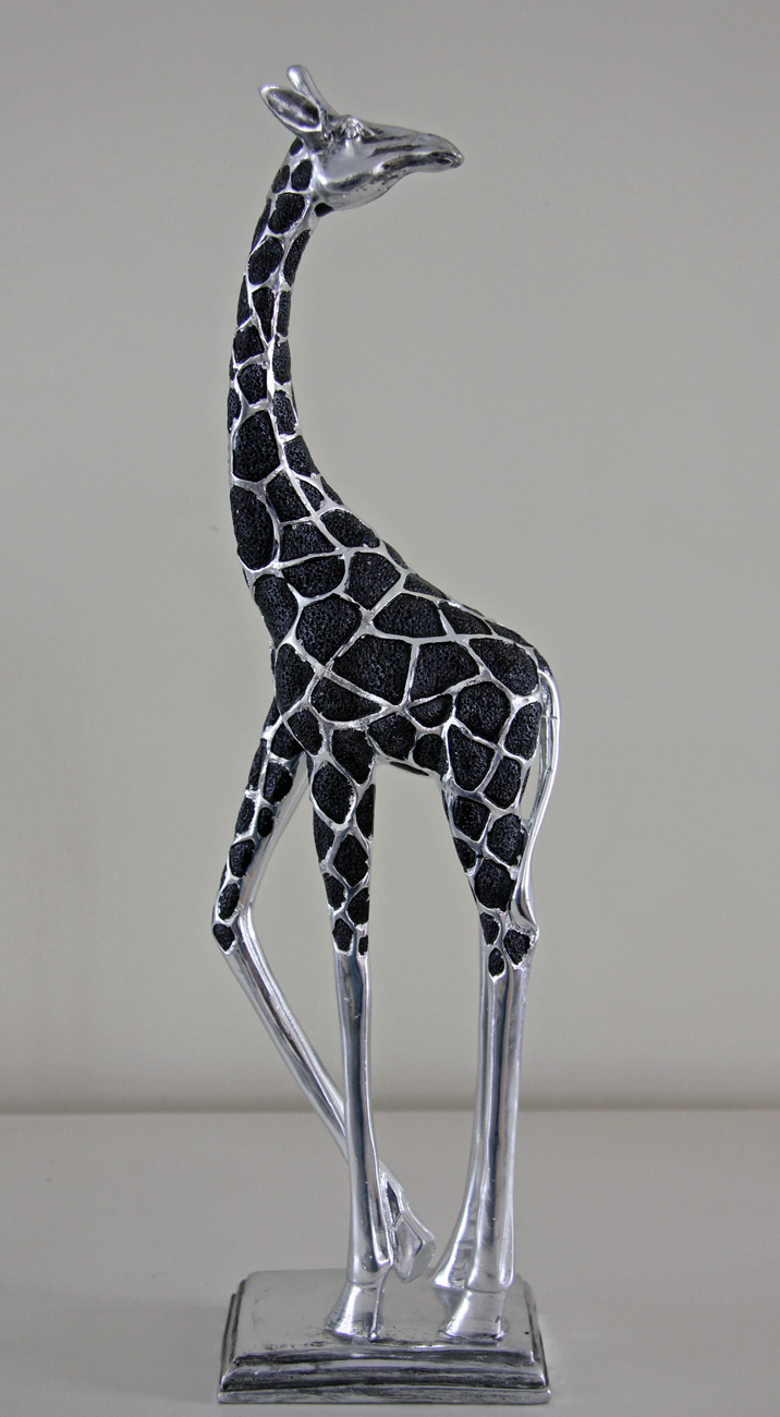 Giant Black And Silver Giraffe Sculpture This Floorstanding Giant
