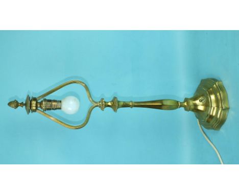 A similar Pullman lamp of candlestick design, marked Aquila, 55cm high.