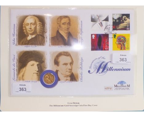 A Westminster Mint 'The Millennium Gold Sovereign Coin First Day Cover', containing a Queen Victoria 1900 sovereign.
