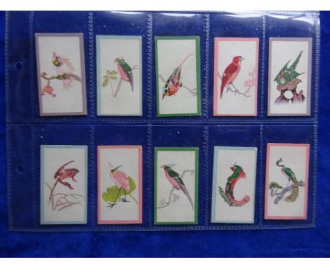 Cigarette cards, Wills Overseas, Ruby Queen Brand Birds of the East, set 50 cards (fair / mainly gd)