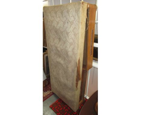 A pair of early Arts and Crafts light oak  2'6" low beds, each with two drawers on turned feet.