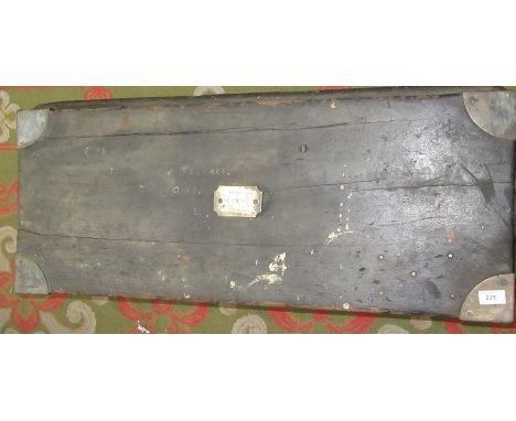 A shipwright's wooden tool chest and contents, with a rectangular brass plaque to the lid inscribed 'SHIPWRIGHT C.EYRES, DEVO