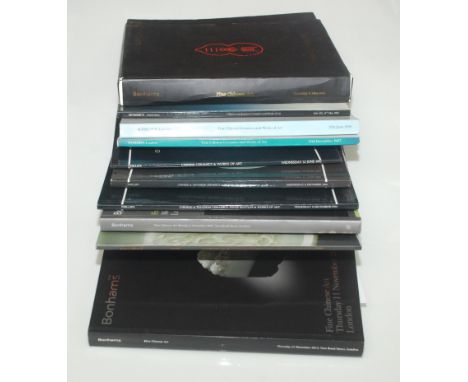 Ten auction catalogues from Sotheby's, Bonhams and Phillips relating to fine Chinese art and ceramics, ranging from 1987 to 2