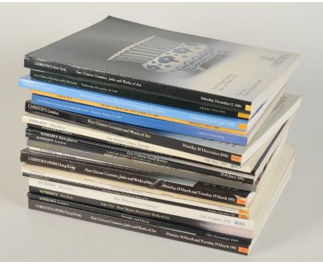 Twenty Sotheby's and Christie's auction catalogues relating to Chinese ceramics and works of art, 1987-1991.