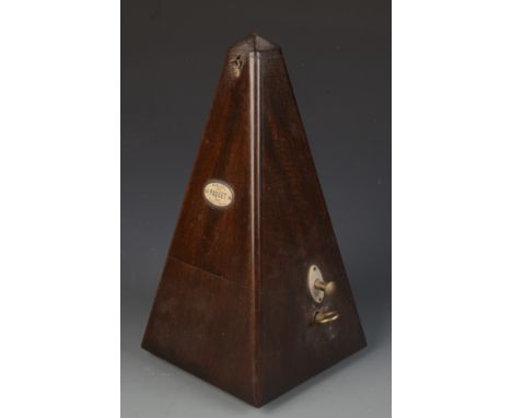 A French Maelzel Paquet metronome, height 22.5cm.