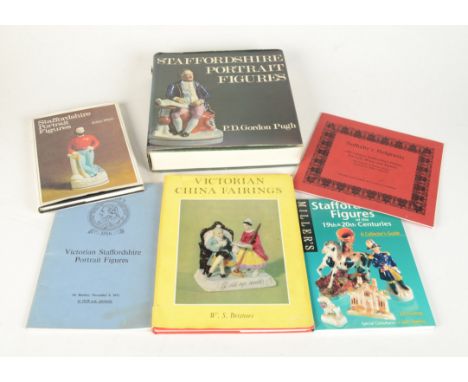 Staffordshire Portrait Figures, by P.D. Gordon Pugh and five other books and catalogues regarding Staffordshire figures and f
