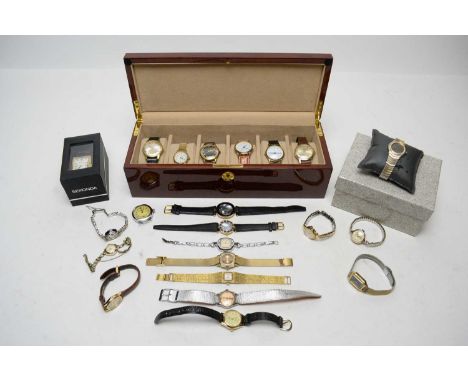 A selection of costume and dress watches, by Sekonda, Ingersol, Marrthe, Ebel, Timex and others. 