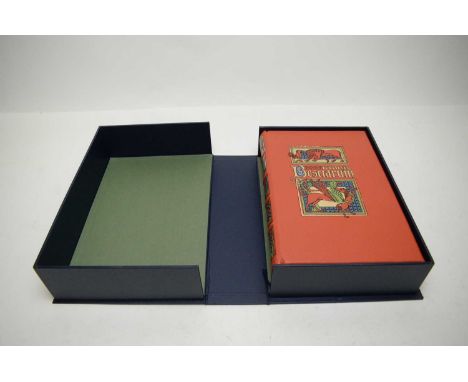 Folio Society: Two volume Illuminated Manuscript Facsimile set, comprising Liber Bestiarum, limited edition 69/1980, full Nig