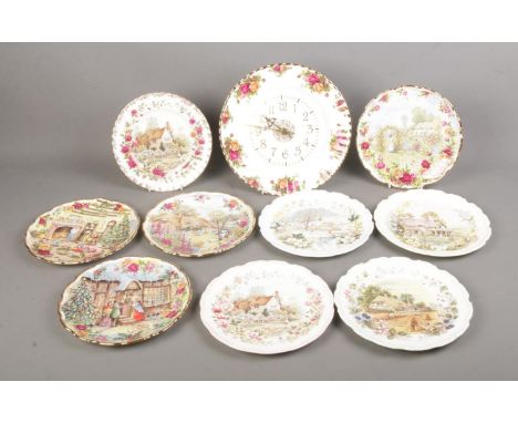 A collection of Royal Albert plates to include A Celebration of the Old Country Roses Garden, Cottage Garden Year Seasons, Ch