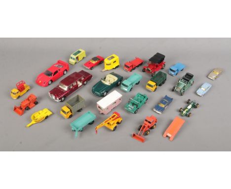 A quantity of diecast scale model vehicles, to include examples by Matchbox, Husky and Lesney.  