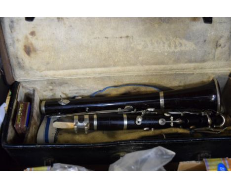 A clarinet, stamped 'B A Chappell', in case. 