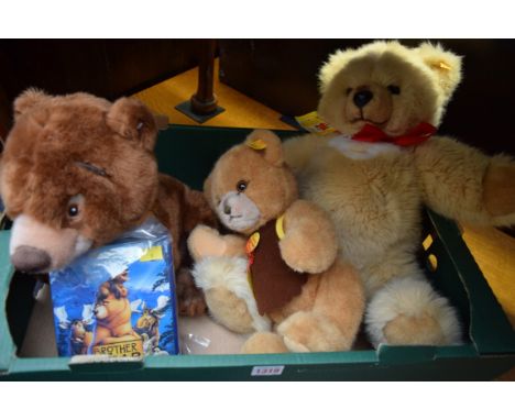 Two Steiff teddy bears, comprising 'Molly Teddy' and 'Dorma'; together with a Disney teddy bear and a Disney 'Brother Bear' D