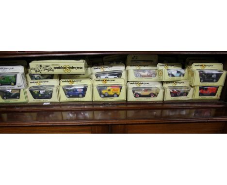 A collection of boxed Matchbox 'Models of Yesteryear'. (one shelf)