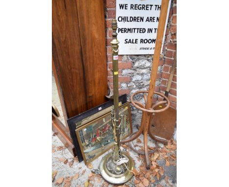 A brass standard lamp. 