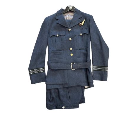 R.A.F Royal Air Force 1960’s Cold War Period Air Officers uniform with Tunic &amp; Trousers, grey, four blazer buttons to fro