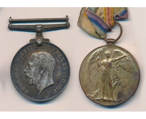 First World War – Richard Hughes - First World War British War Medal &amp; Victory Medal pair awarded to 181401 SPR. R. HUGHE