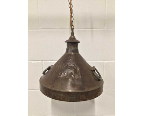 Milk Churn top hanging light, 31cm high, 31cm diameter, with chain and circular 8cm ceiling mountDue to the nature and fragil