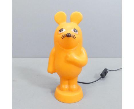 A mid-century table lamp in the form of the German cartoon character Die Maus. Height 32cm.Cannot test as uses European plug.