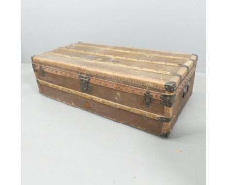 An antique tin-lined steamer trunk. Named to Winterton. 111x34x56cm.&nbsp;According to vendor, belonged to Edward Turnour, 6t