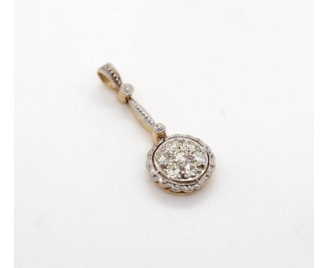 Anhänger Gold/Platin mit ges. ca. 0,30 ct Diamanten  Material: 585 Gold und Platin Diamanten: 7 Diamanten im Übergangsschliff