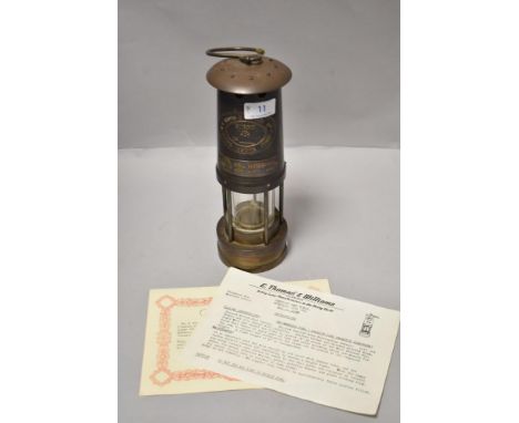 A 20th century E Thomas and Williams safety lamp for Shell Tankers 1982