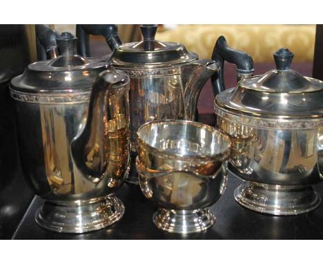 SILVER PLATED FIVE PIECE TEA SERVICE