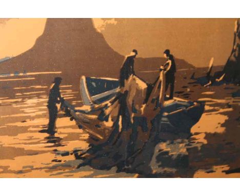 * RONALD MOORE (BRITISH 1925 - 1975),
HOLY ISLAND
signed limited edition print, signed and numbered 20/75 pencil
47cm x 57cm
