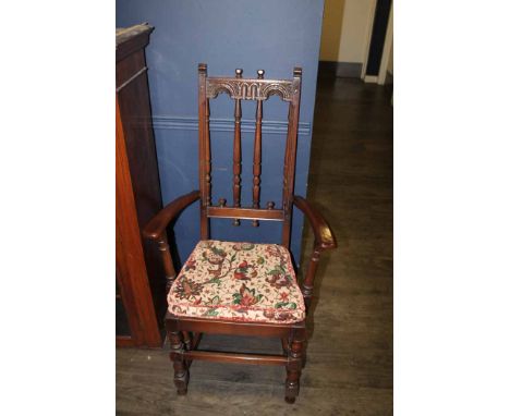 PAIR OF ERCOL CHAIRS
floral upholstered cushions