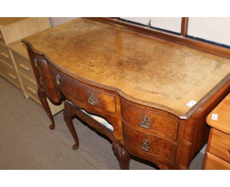 WALNUT DRESSING TABLE AND STOOL