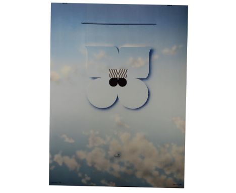 Beck & Jung (Swedish, Holger Backstrom, 1939-1997 and Bo Ljungberg, 1939-2007) "Sky Shadow" Lithograph / Collage.  Numbered (