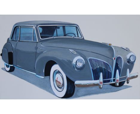 Robert Seabeck (American, B. 1945) "1941 Lincoln Continental" Signed lower left. Original Mixed Media painting on Paper. Prov