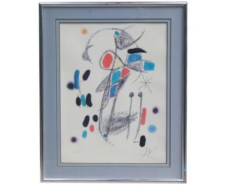 Joan Miro (1893 - 1983) "Garden of Miro" lithograph in colors. Plate signed lower right. Edition 990. With original label ver