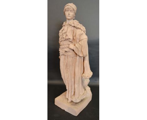 A Goldscheider Terracotta Model in the form of an Eastern Boy, 54 cms tall