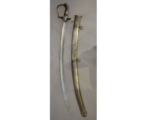 A Good Clean Pattern 1796 Light Cavalry Troops Sabre, the wide 32" curved blade of standard form and marked Gill on the back 