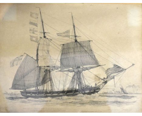Edward William Cooke, 1811 - 1880, EnglandBRIG OF WAREngraving, published 1828, 16 x 20 cms together with another print 'A Fo
