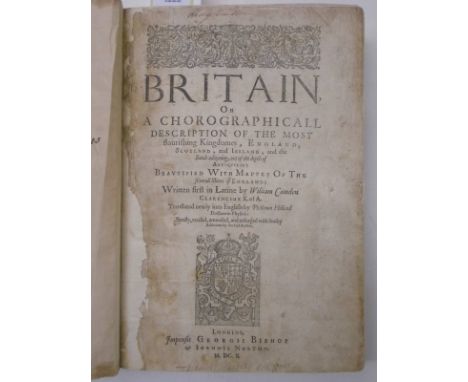 Camden (William). Britain, or a Chorographicall Description of the Most Flourishing Kingdomes, England, Scotland, and Ireland