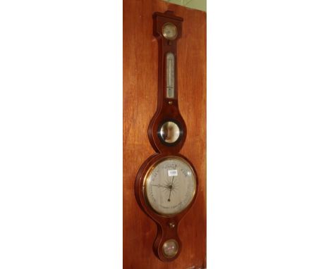 A mahogany wheel barometer, signed, C.Fochetti, Aberdeen, circa 1830